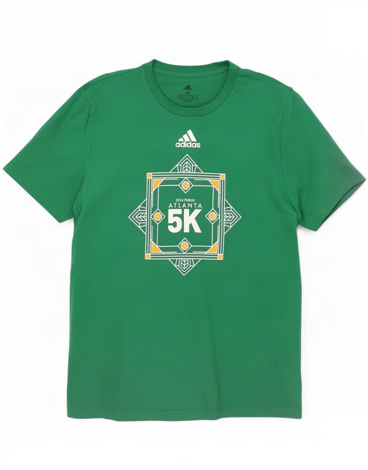 Adidas T-Shirt Graphique Homme Vert Moyen Coton