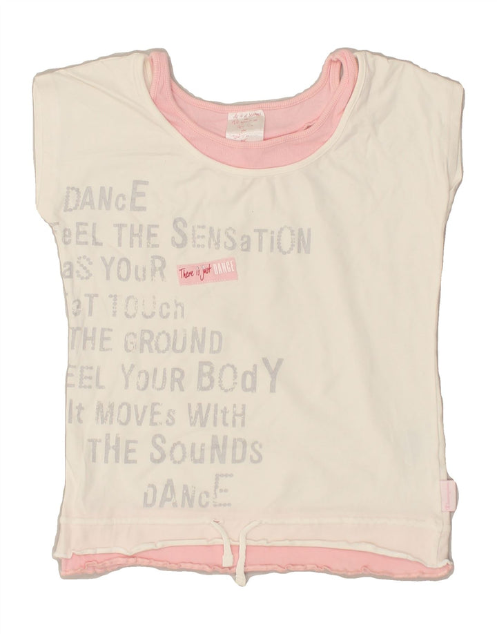 CHAMPION Girls Graphic T-Shirt Top 6-7 Years White Cotton | Vintage Champion | Thrift | Second-Hand Champion | Used Clothing | Messina Hembry 