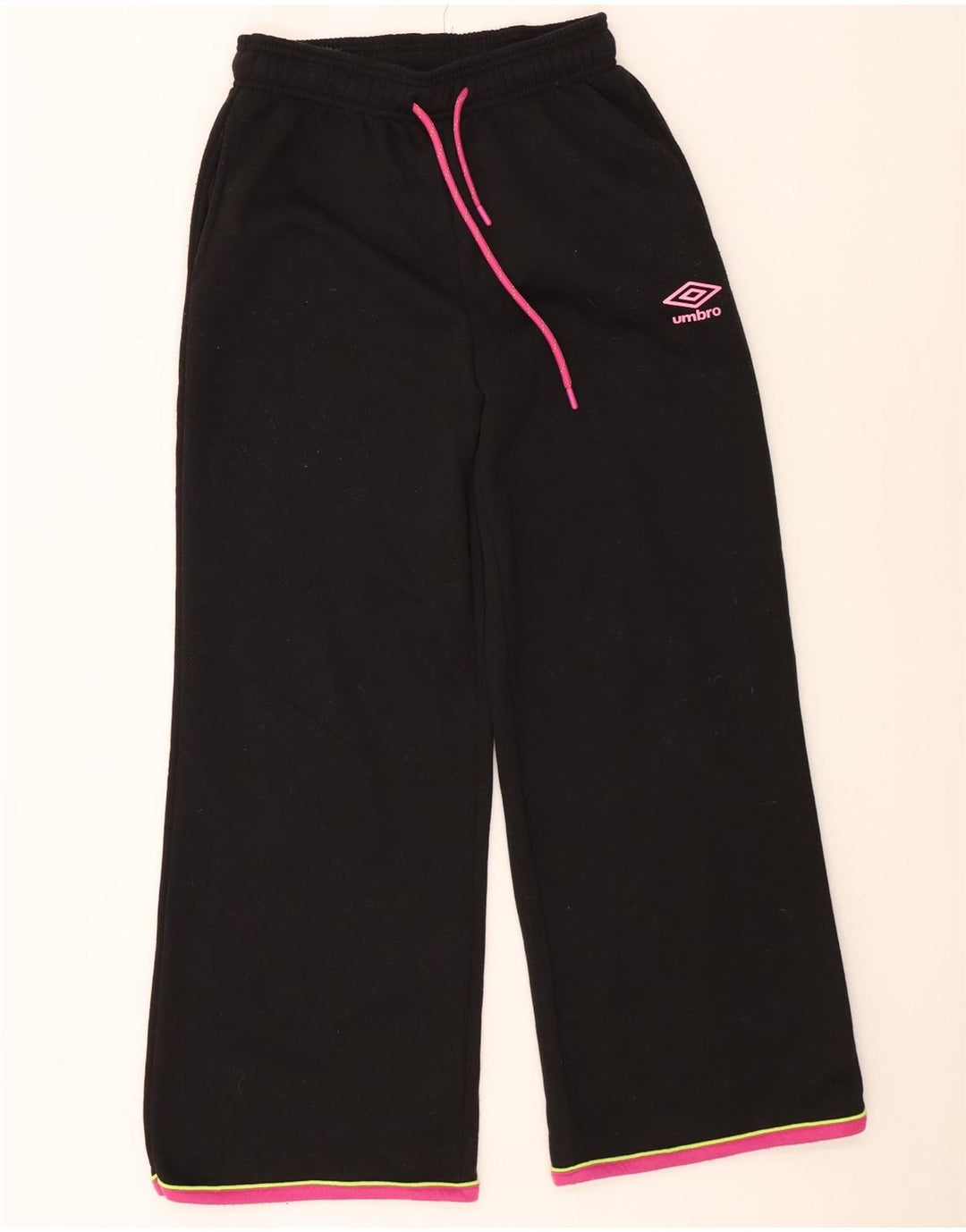 Umbro Womens Tracksuit Trousers UK 14 Medium  Black Colourblock Polyester