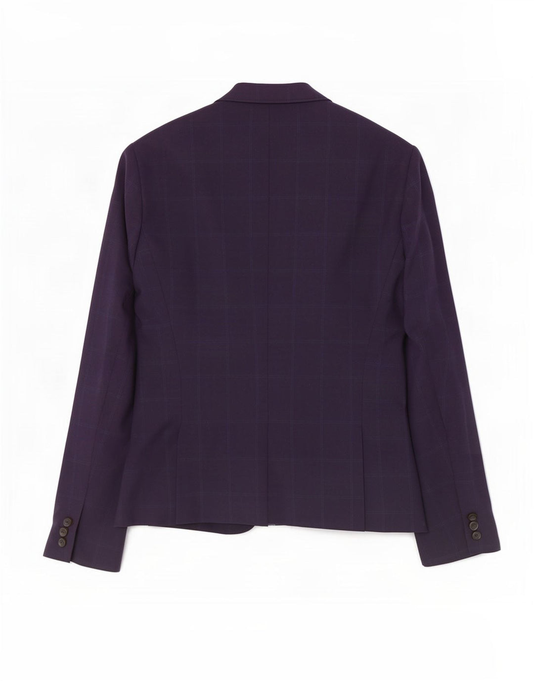 Zara Veste Blazer 1 Bouton Femme EU 38 Petit Carreau Bleu Marine