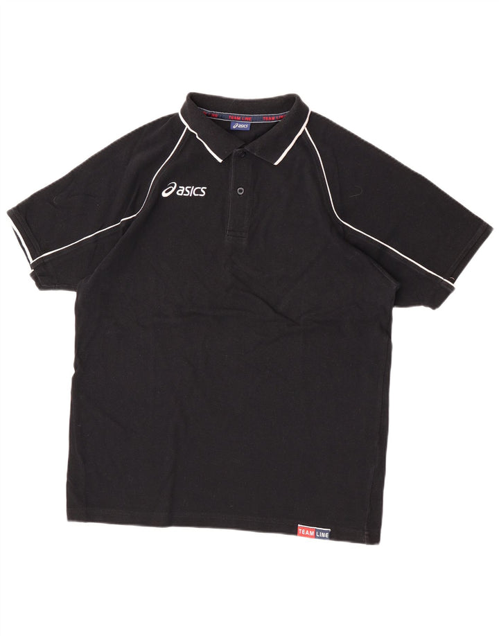 ASICS Grafisk poloshirt til mænd, stor sort bomuld