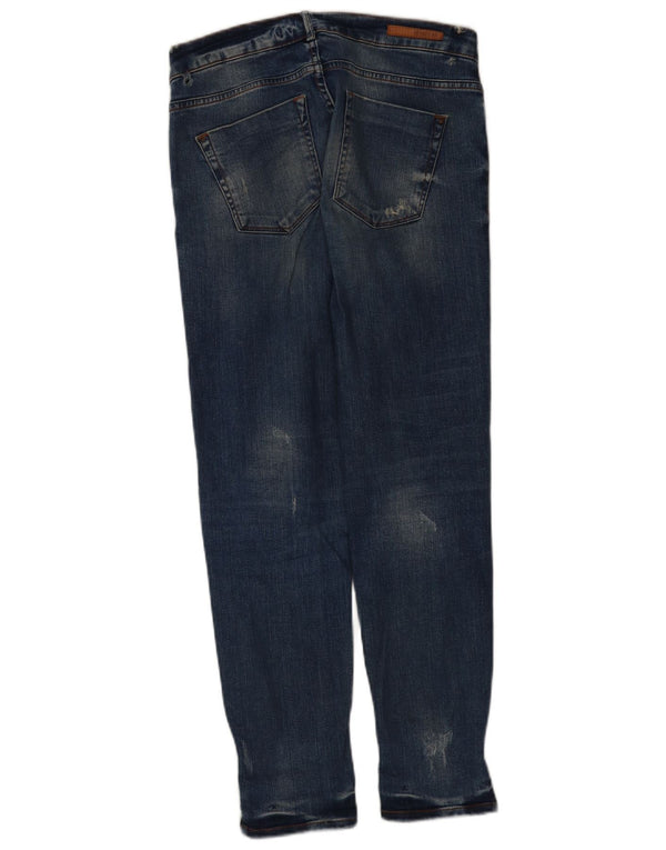Zara Womens Trafaluc Distressed Slim Jeans EU 38 Small W28 L28 Blue