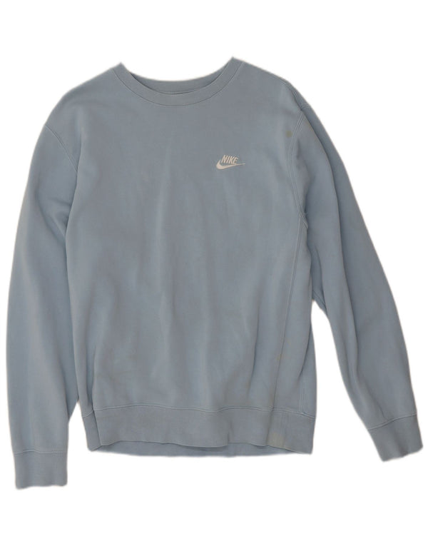 Nike Mens Sweatshirt Jumper Small Blue Cotton