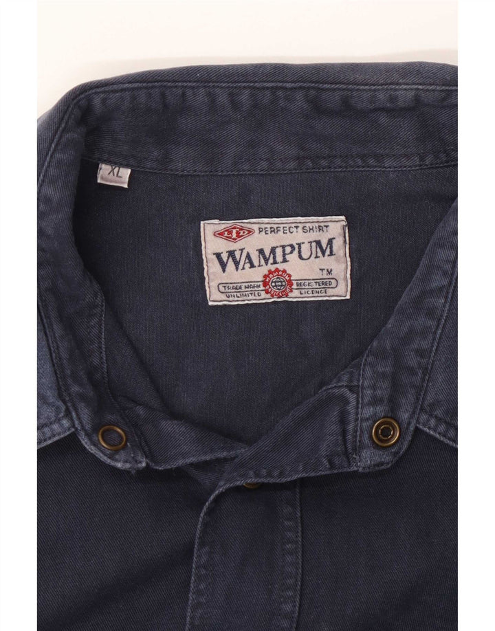 Camicia di jeans da uomo Wampum XL blu navy