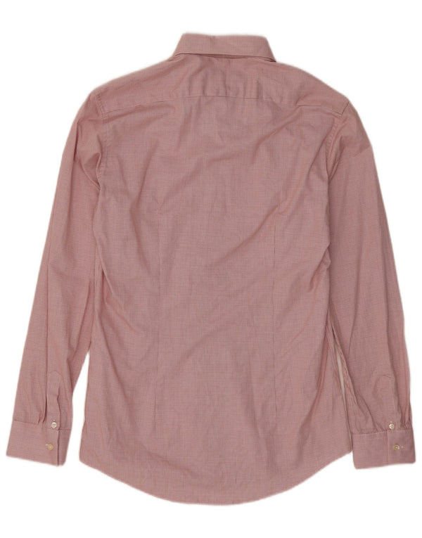 Reiss Chemise Slim Fit Petit Rouge Vichy Coton Homme