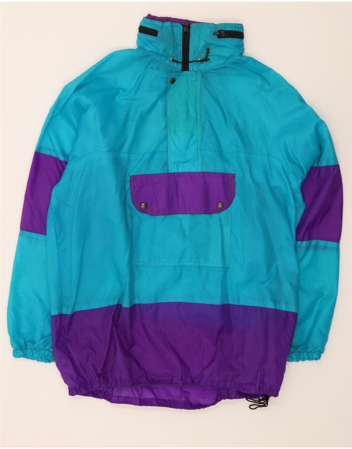 VINTAGE Mens Anorak Jacket UK 42 XL Blue Colourblock Vintage Vintage and Second-Hand Vintage from Messina Hembry 