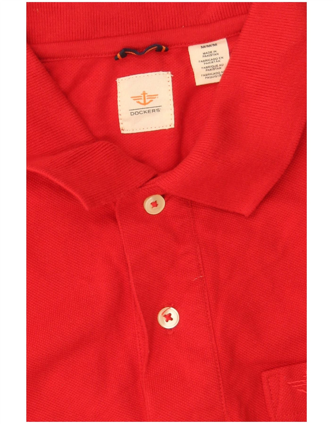 Męska koszulka polo Dockers, bawełniana, w kolorze średnio czerwonym