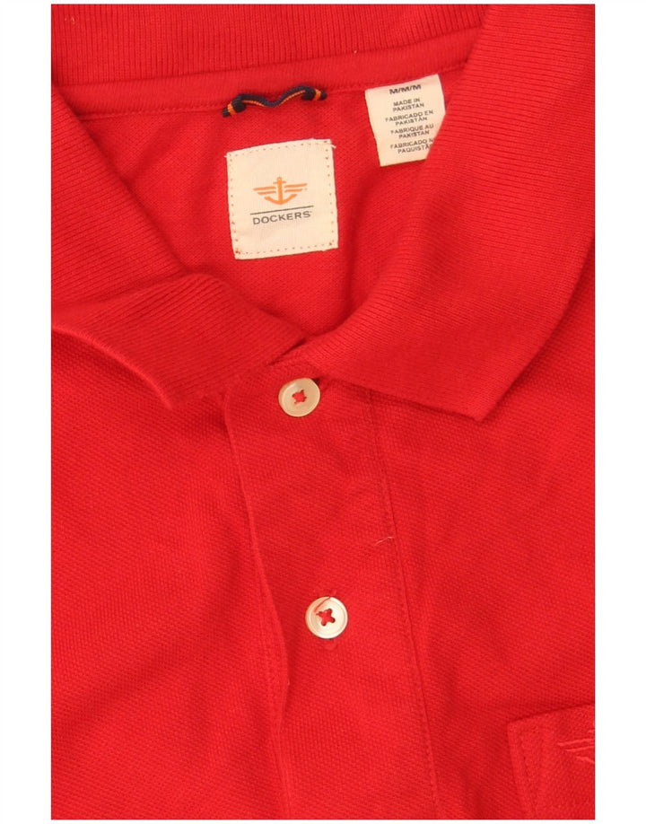 Męska koszulka polo Dockers, bawełniana, w kolorze średnio czerwonym