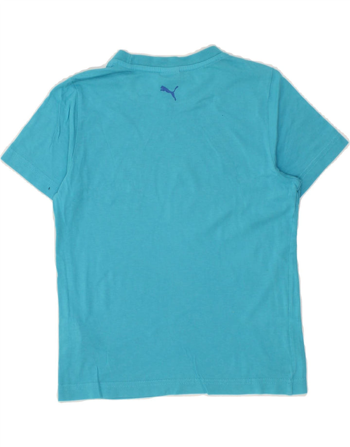 PUMA Boys Graphic T-Shirt Top 9-10 Years Medium Blue Cotton Vintage Puma and Second-Hand Puma from Messina Hembry 