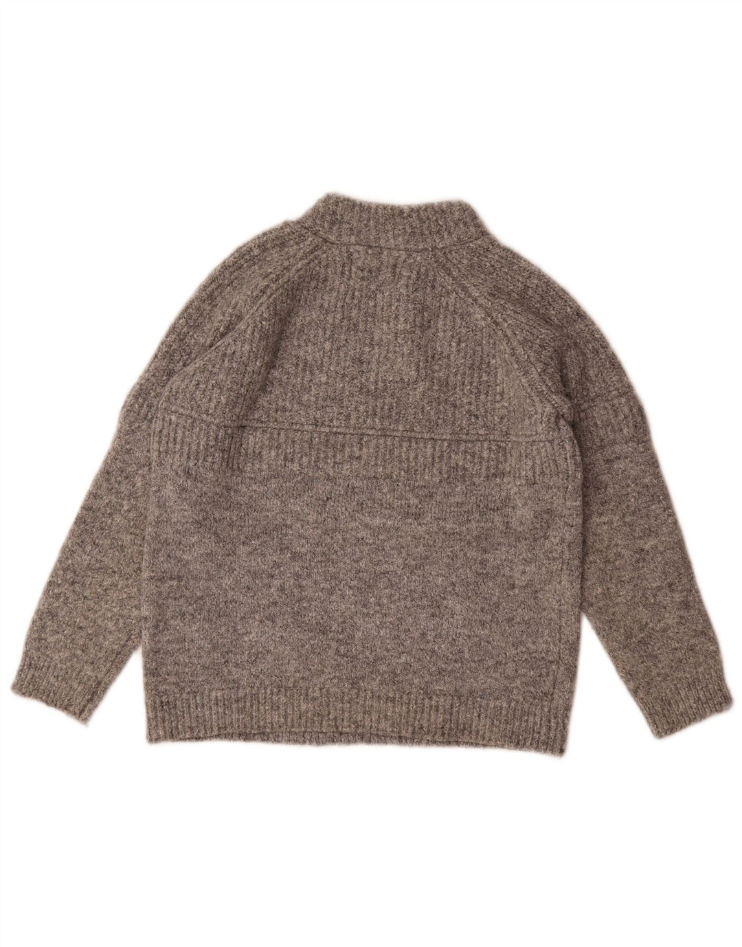 Zara Girls Turtle Neck Jumper Sweater 9-10 Years Grey Polyester