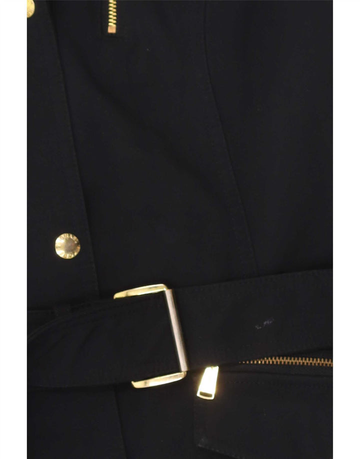 Michael Kors Damen-Trenchcoat mit Kapuze, UK 14, mittleres Marineblau, Polyester