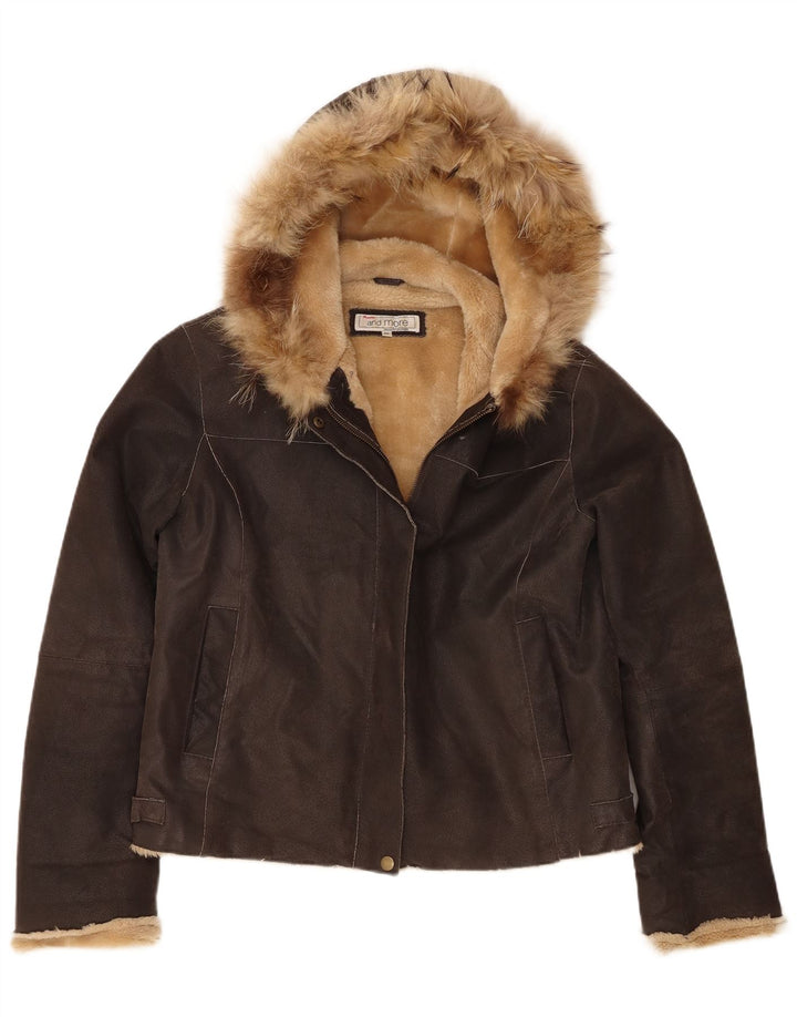 Bata and More Γυναικείο Shearling Jacket IT 46 Large Brown Δερμάτινο