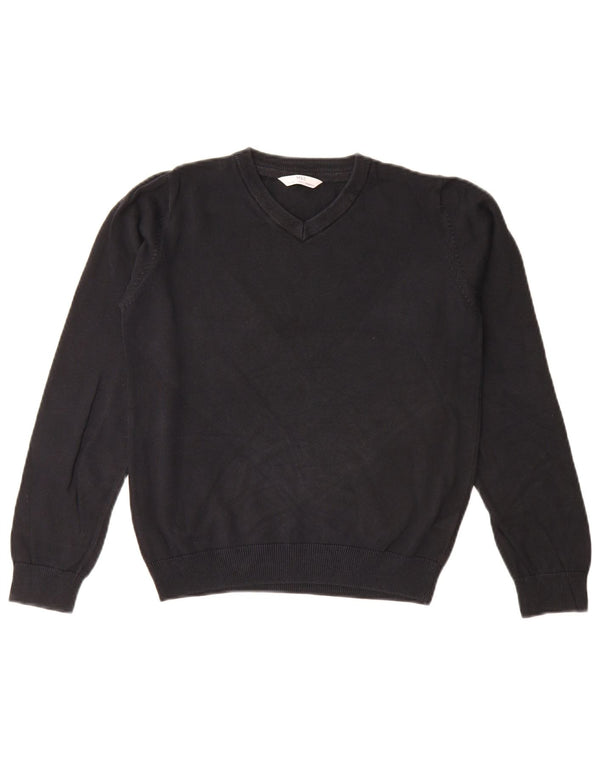 Marks & Spencer Pull col V Fille 11-12 ans Noir Coton