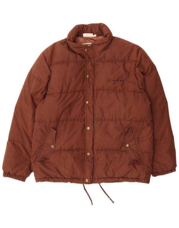 Jaqueta acolchoada masculina Sergio Tacchini Reino Unido 38 marrom médio