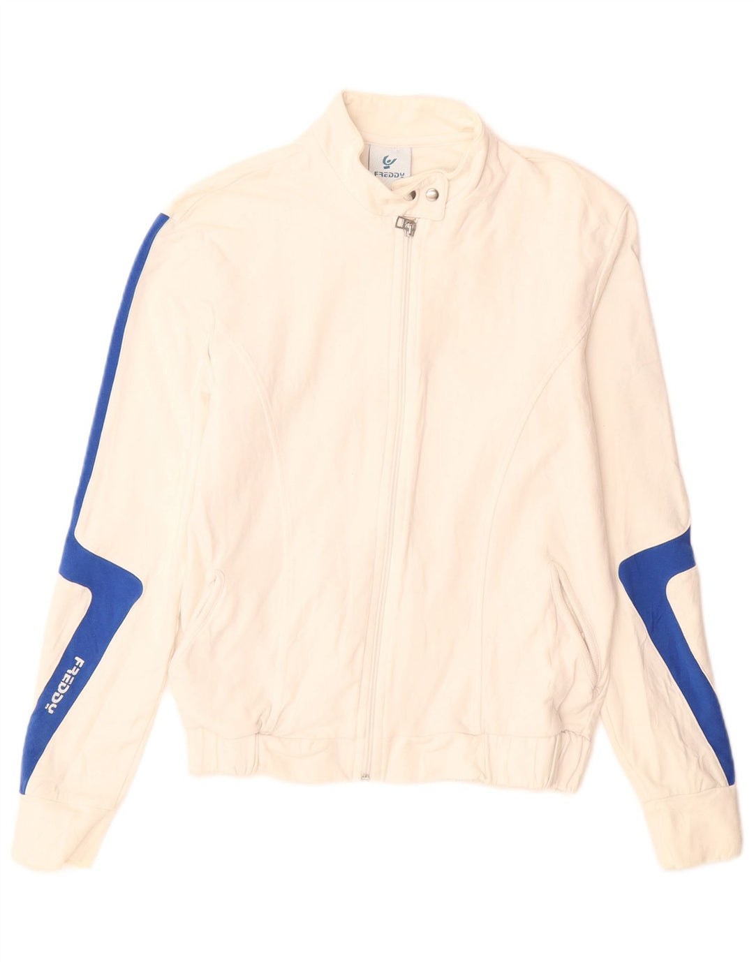 Freddy Womens Tracksuit Top Jacket IT 46 Large White Colourblock Cotton