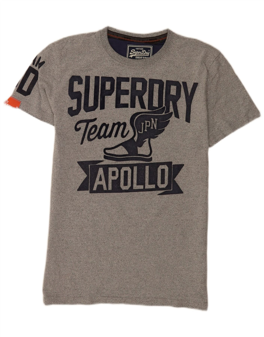 T-shirt grafica da uomo Superdry Top in cotone grigio medio