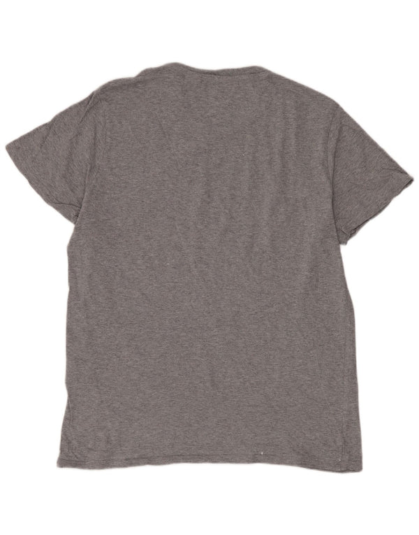 Levi's Mens Graphic T-Shirt Top Large Grey Striped Cotton