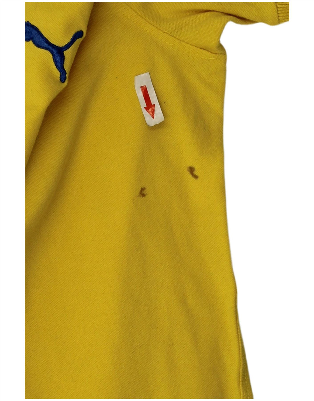 Puma Mens Polo Shirt Small Yellow Cotton