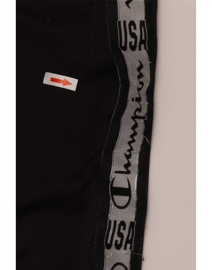 Pantaloni da tuta con grafica Champion da uomo, grandi, in poliestere color block nero