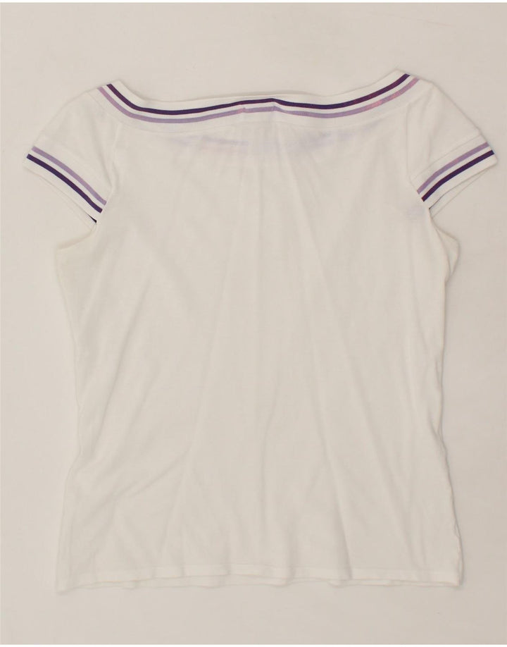 PAUL & SHARK Womens T-Shirt Top UK 14 Large White Vintage Paul & Shark and Second-Hand Paul & Shark from Messina Hembry 