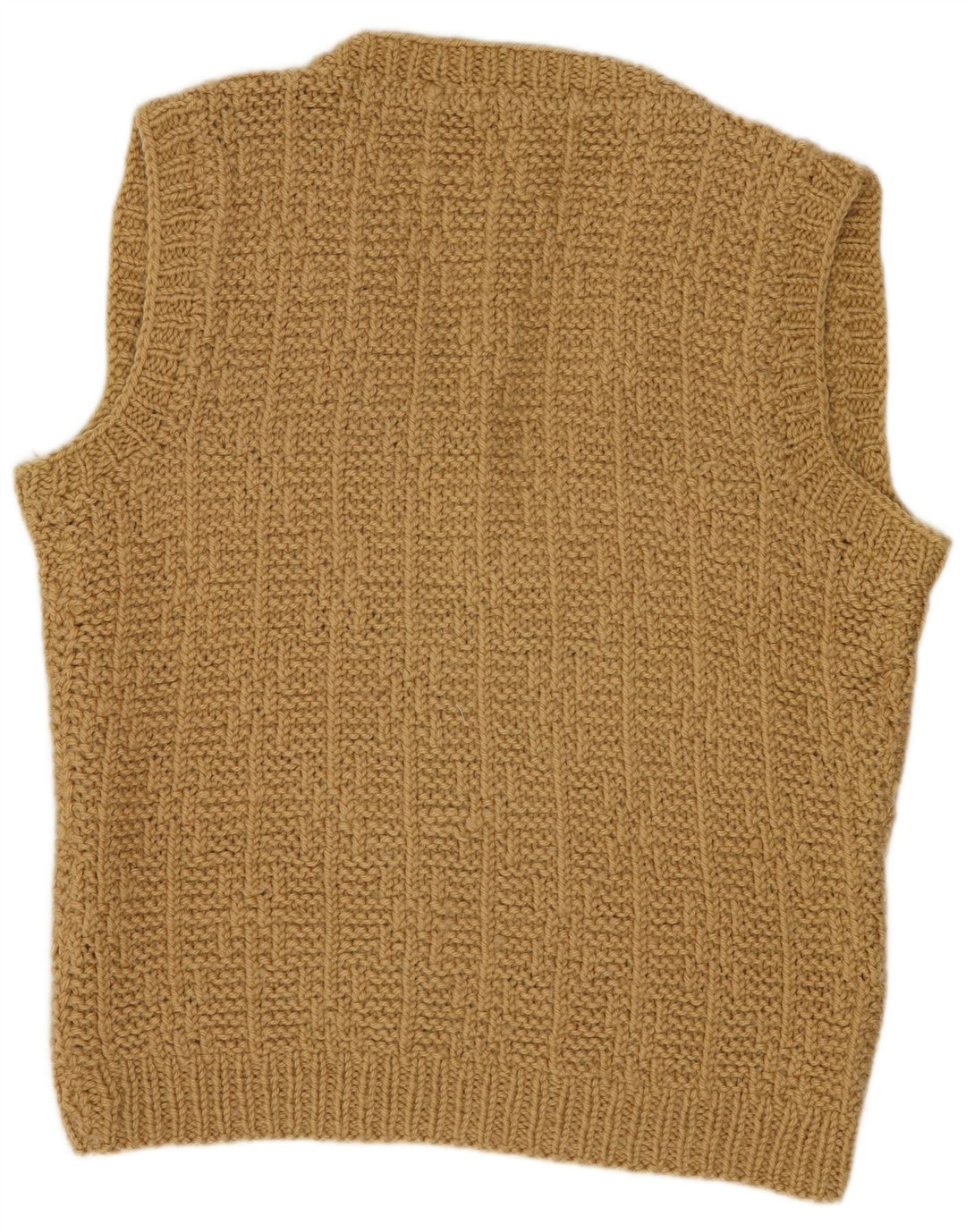 Vintage Mens Vest Tank Top Large Yellow