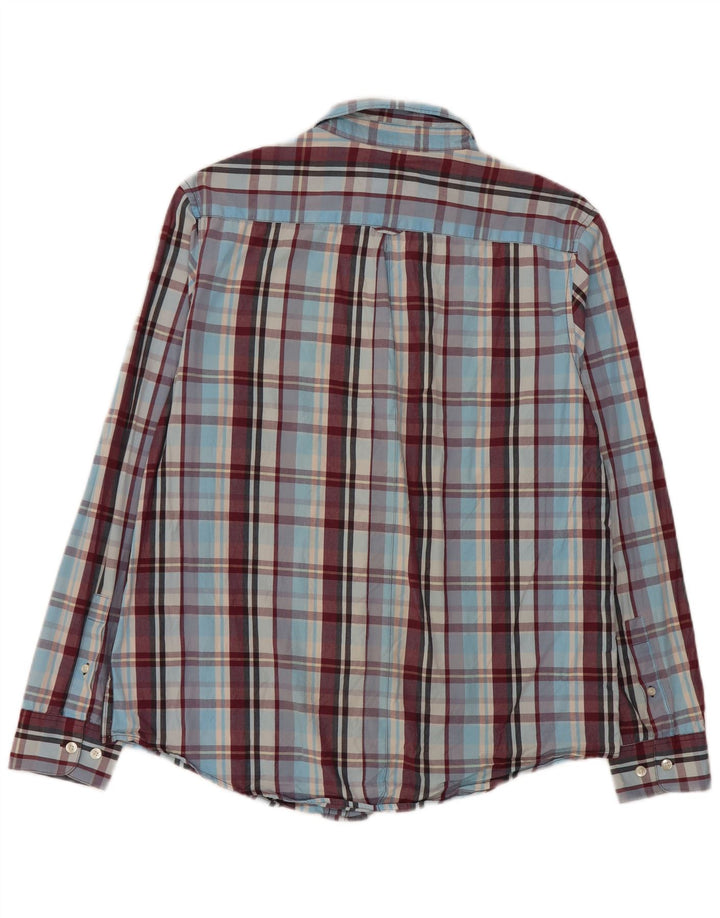 Penguin Heritage Slim Fit Skjorte Stor blå ternet bomuld
