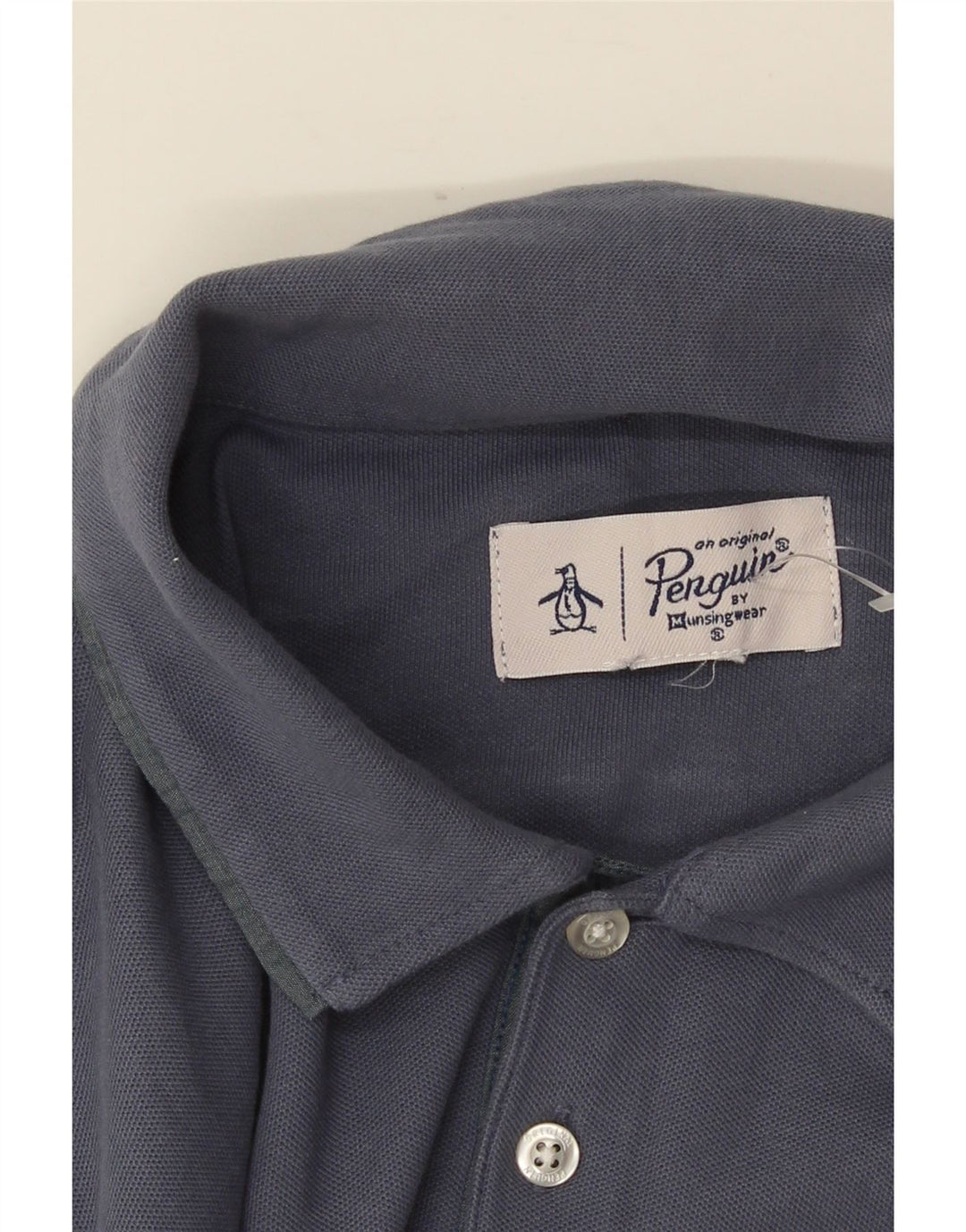 PENGUIN Mens Polo Shirt Small Navy Blue