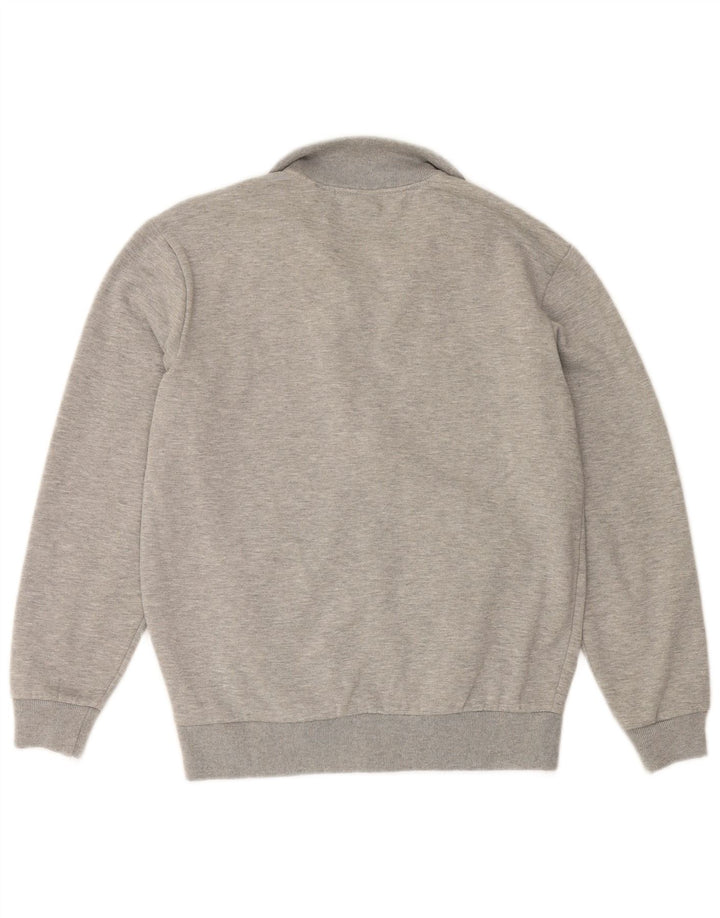 FILA Mens Zip Hoodie Sweater Small Grey Cotton