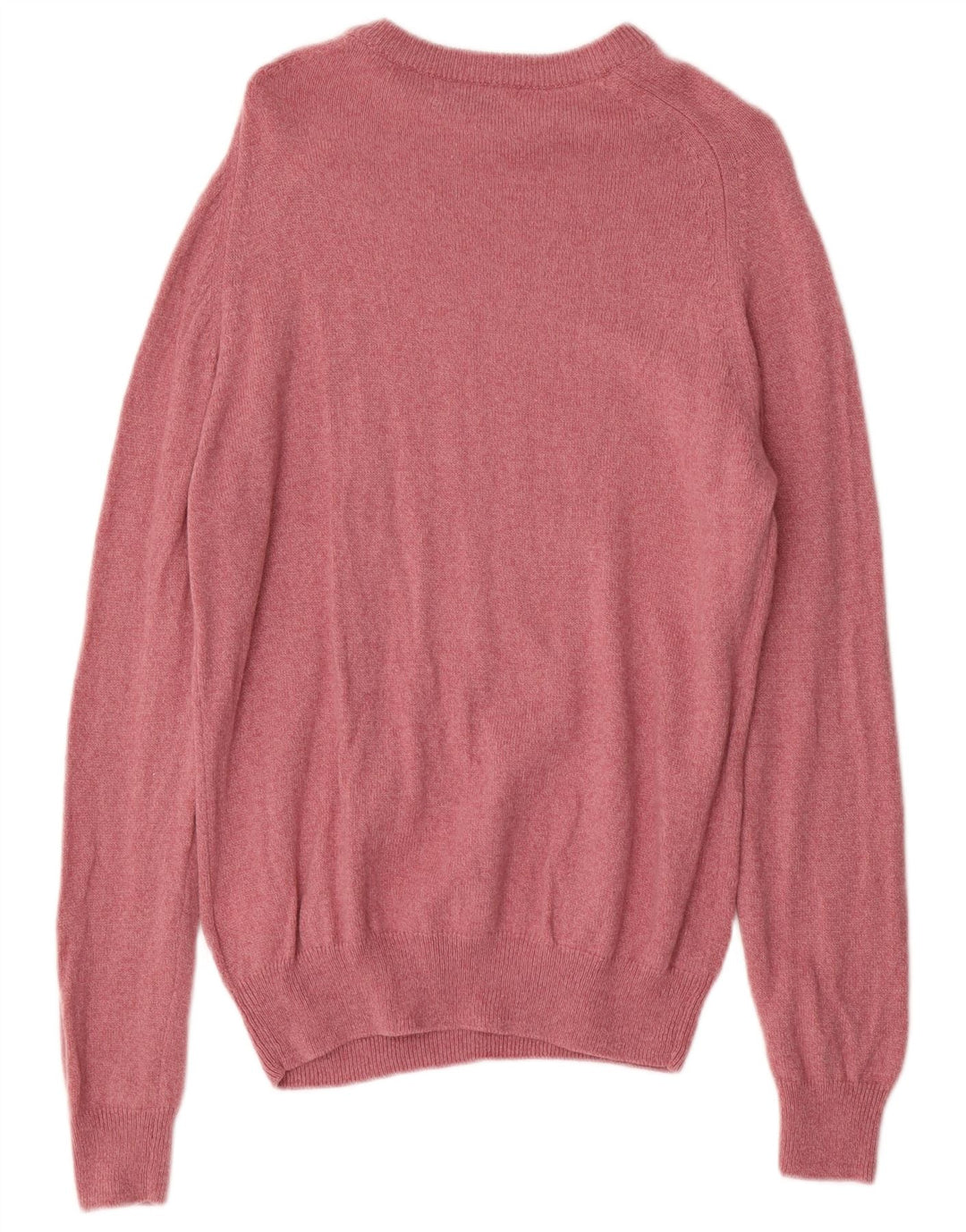 Trussardi Mens Crew Neck Jumper Sweater Medium Pink Wool