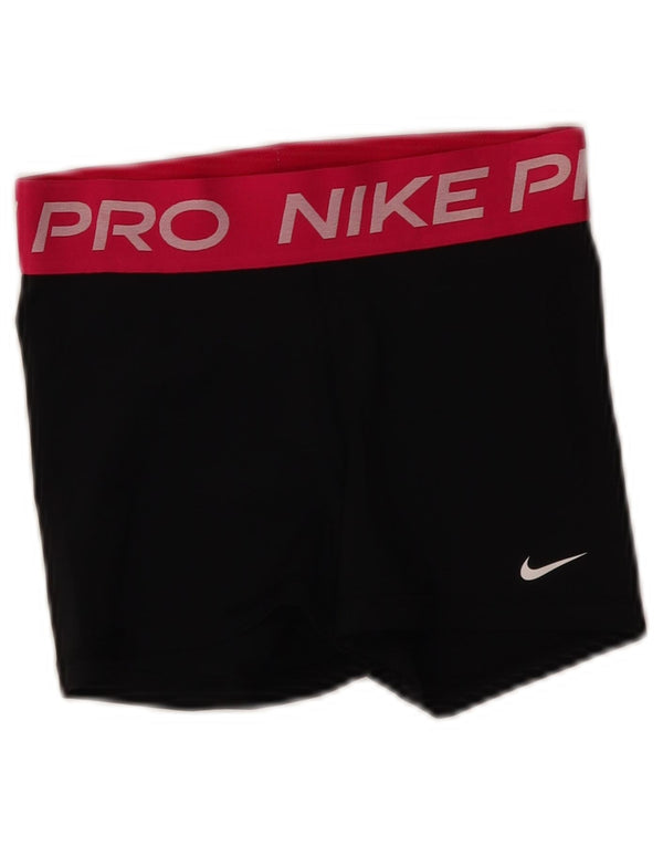 Nike Shorts deportivos gráficos para mujer UK 8 Small Black Colourblock