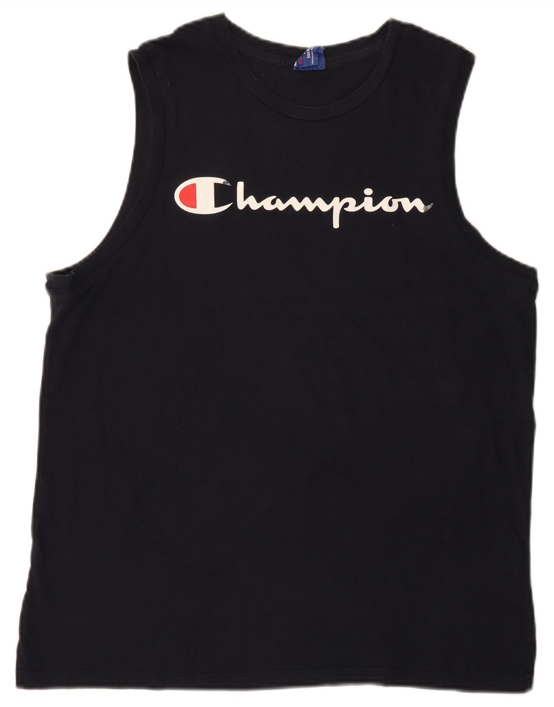 Champion Mens Graphic Vest Top Small Navy Blue