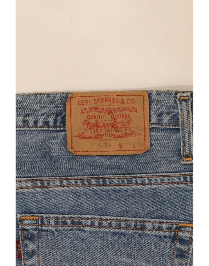 Levi's Womens 516 Bootcut Jeans W34 L32 Blue