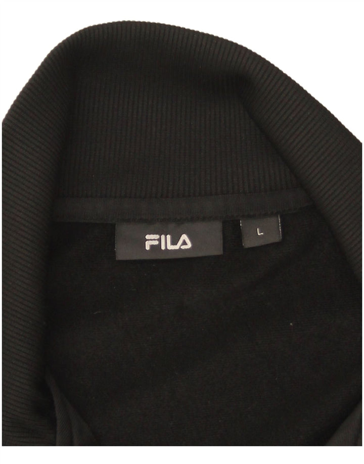 Fila Træningsdragt til mænd Topjakke Stor Sort Colourblock Polyester