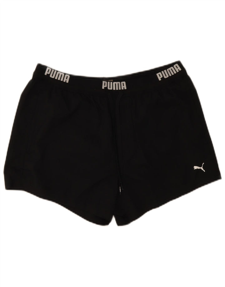 Puma Damen Graphic Sport Shorts UK 14 Medium Schwarz Polyester