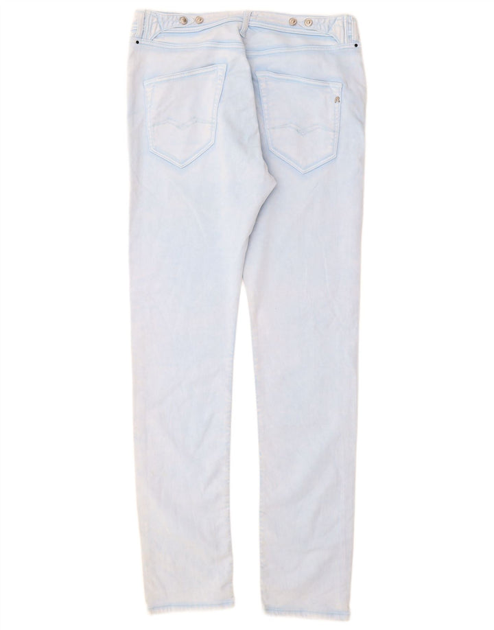 Replay Womens Slim Jeans W29 L32 Blue Cotton