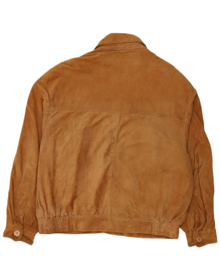 Jaqueta masculina vintage de camurça EU 54 XL couro bege