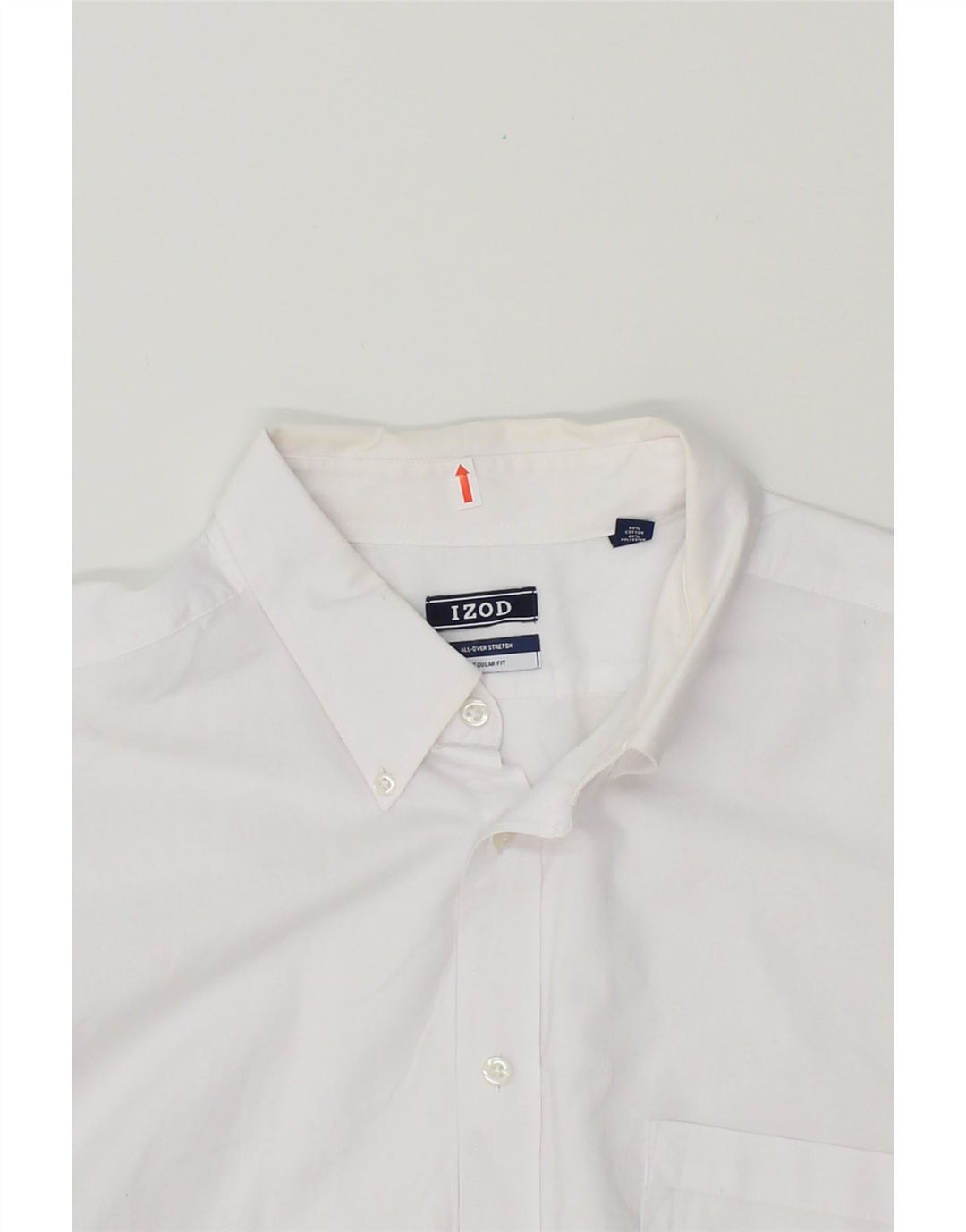 IZOD Mens Regular Fit Shirt Size 17 1/2 XL White Cotton Vintage Izod and Second-Hand Izod from Messina Hembry 