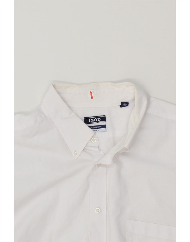 IZOD Mens Regular Fit Shirt Size 17 1/2 XL White Cotton Vintage Izod and Second-Hand Izod from Messina Hembry 