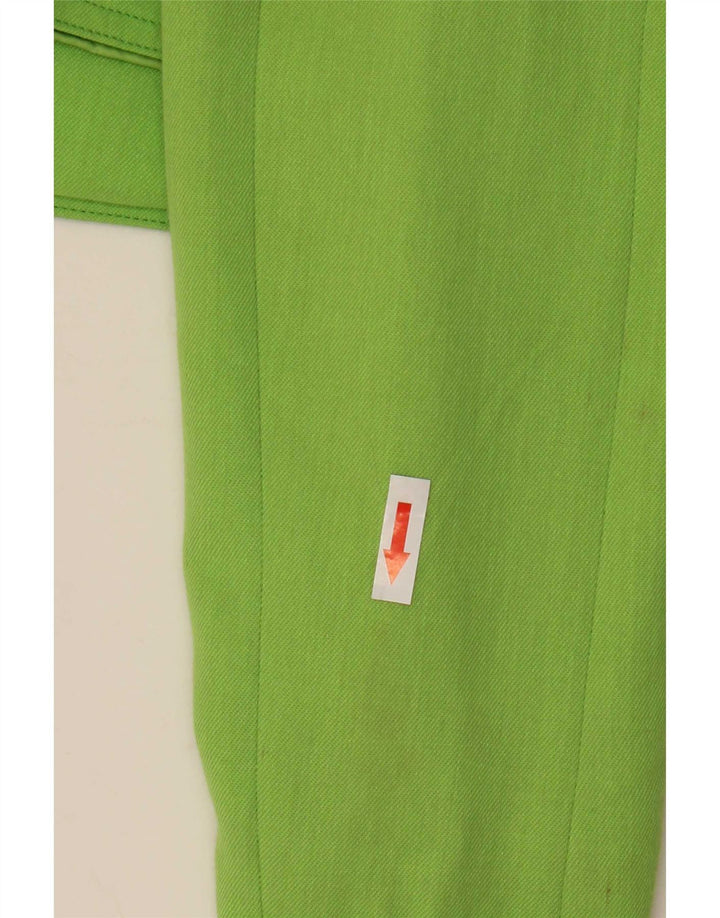 Gil Bret Womens Crop Bomber Jacket UK 14 Large Green Polyester