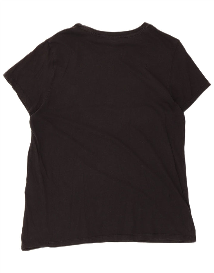 Levi's Womens Graphic T-Shirt Top UK 14 Large Black