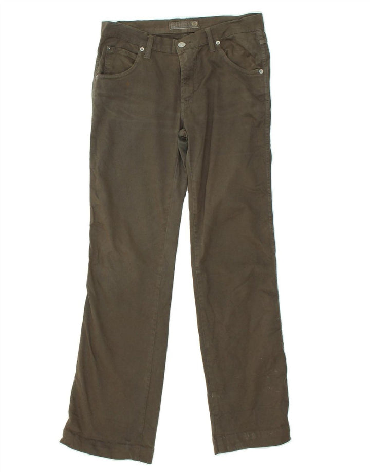 SERGIO TACCHINI Womens Straight Casual Trousers W27 L30  Grey Cotton | Vintage Sergio Tacchini | Thrift | Second-Hand Sergio Tacchini | Used Clothing | Messina Hembry 