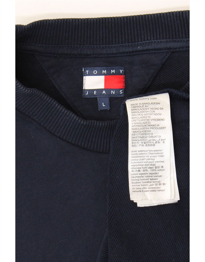Tommy Hilfiger Sweat-shirt pour homme en coton bleu marine Taille L