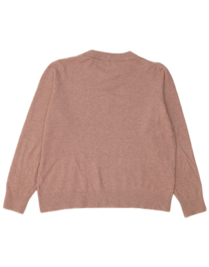 Marks & Spencer Pull à col rond pour femme UK 14 Polyester rose moyen