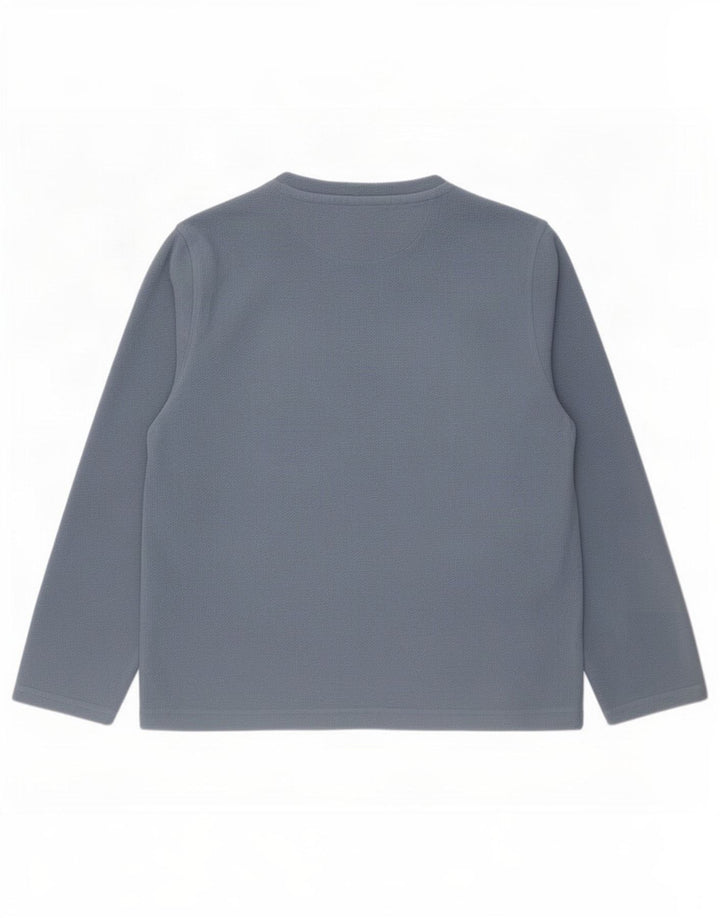 Top de lã masculino Marks & Spencer manga comprida grande poliéster azul