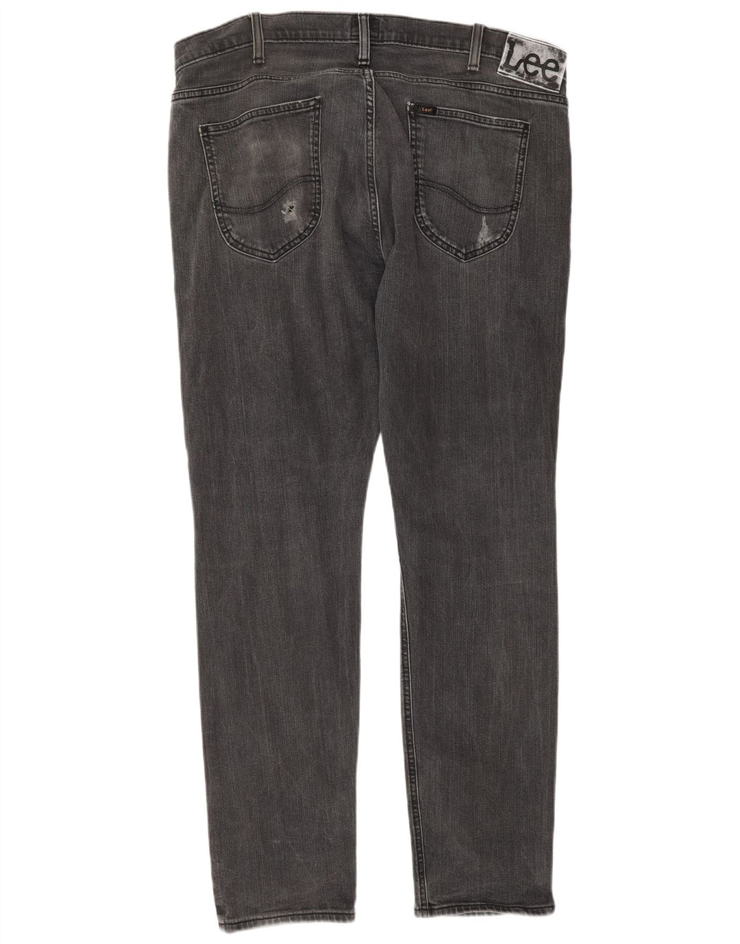 Lee Mens Luke Distressed Slim Jeans W36 L32 Grey Cotton