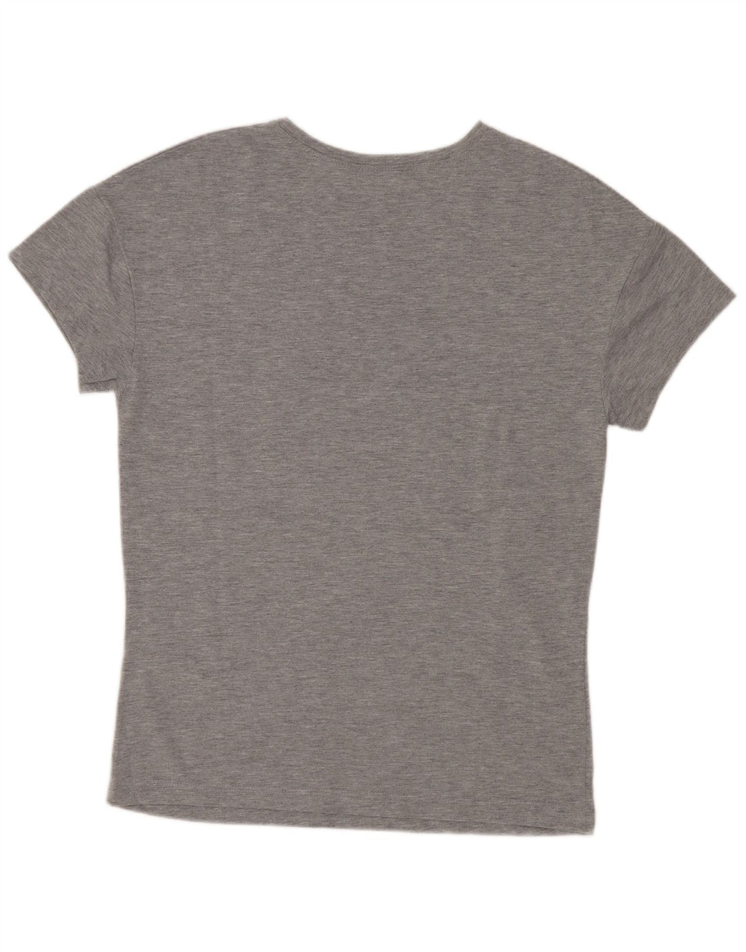 Zara Womens Graphic T-Shirt Top UK 10 Small Grey Flecked Polyester