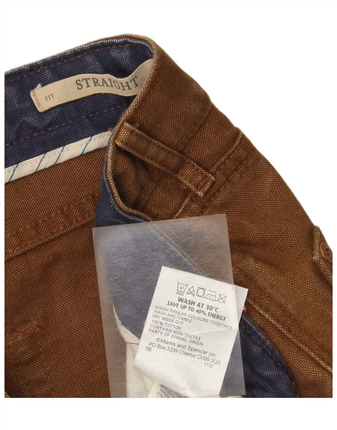 Marks & Spencer Jean droit homme W32 L29 marron coton