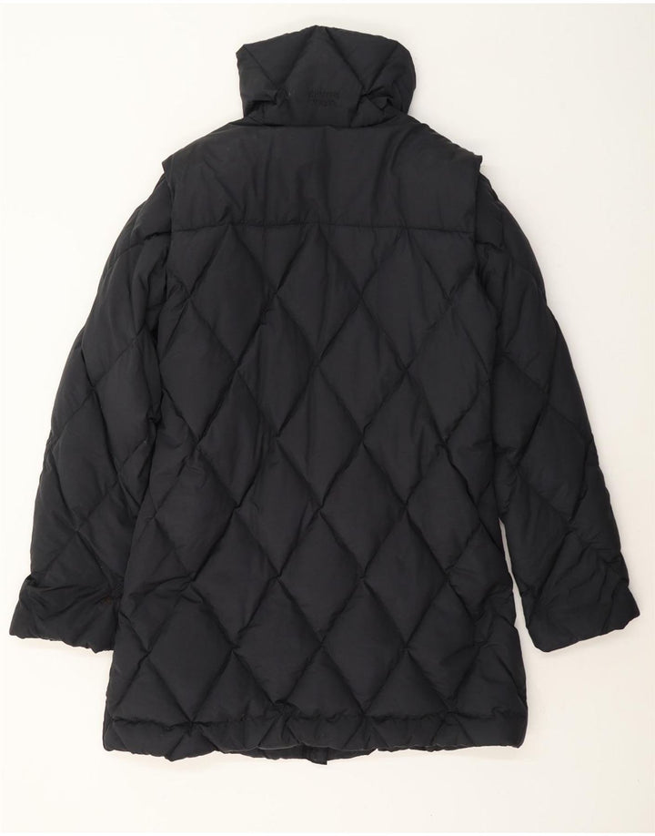 Armani Jeans Womens Padded Coat UK 14 Large Navy Blue Polyamide