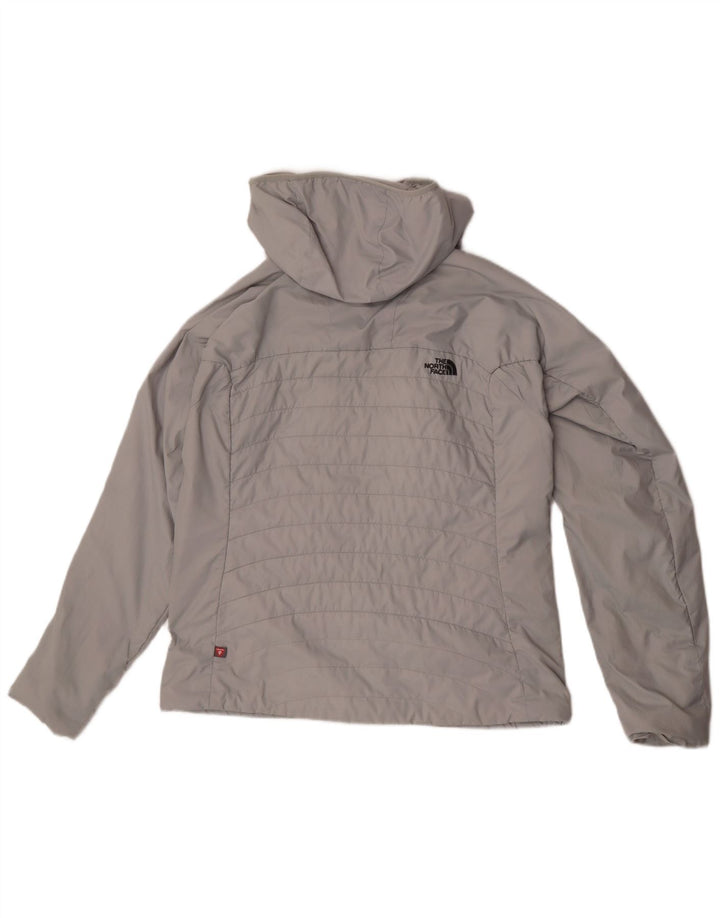 The North Face Womens Hooded Padded Jacket UK 16 Large Grey