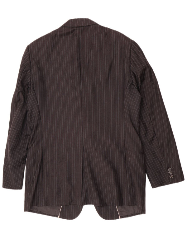 Giacca Blazer da Uomo a 2 Bottoni Armani Collezioni IT 52 XL Lana Gessata Grigia